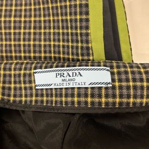*SOLD* PRADA- wool checkered/green pants
